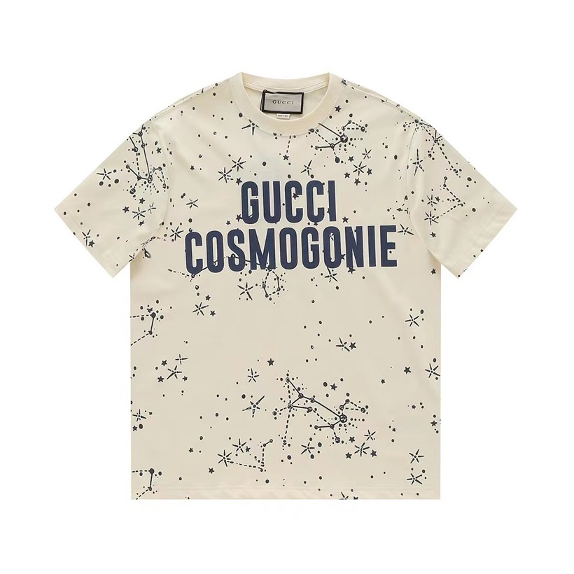 ルイヴィトンメンズアイボリークルーネック半袖Tシャツv510