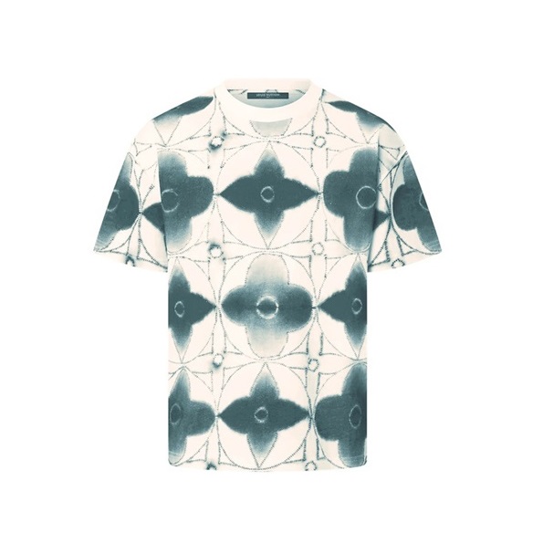 ルイヴィトンメンズブルークルーネック半袖Tシャツv512