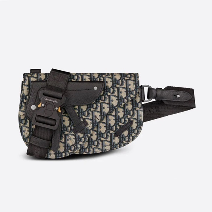 ディオールメンズネイビーサドルバッグi295