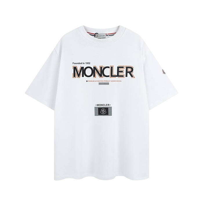 モンクレールメンズブラッククルーネック半袖Tシャツo86
