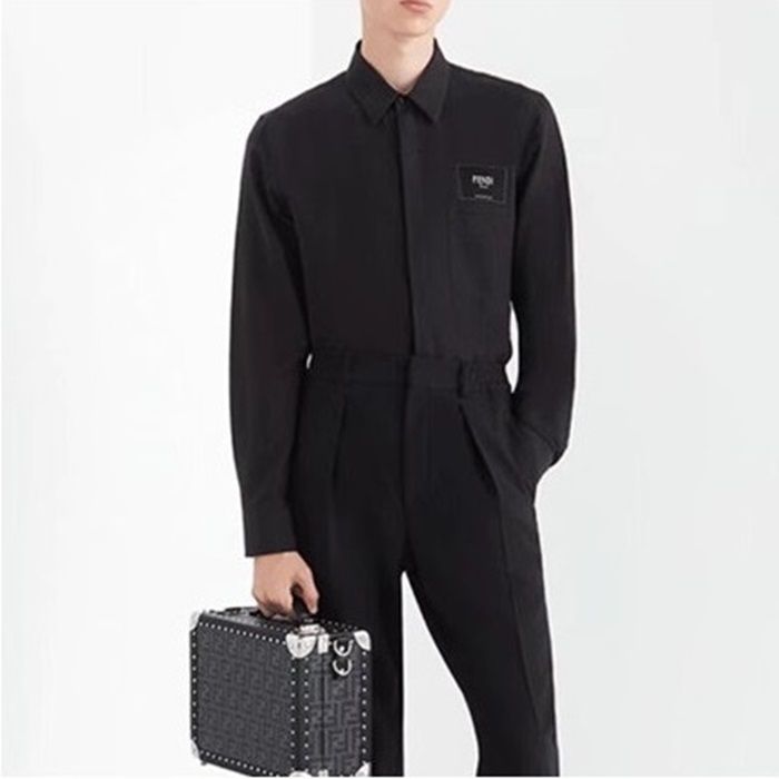 ェンディメンズブラックシャツe68