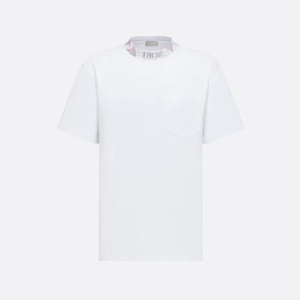 ディオールメンズホワイトクルーネック半袖Tシャツi315