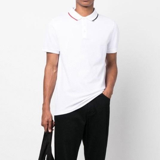モンクレールメンズホワイトポロ半袖Tシャツo92