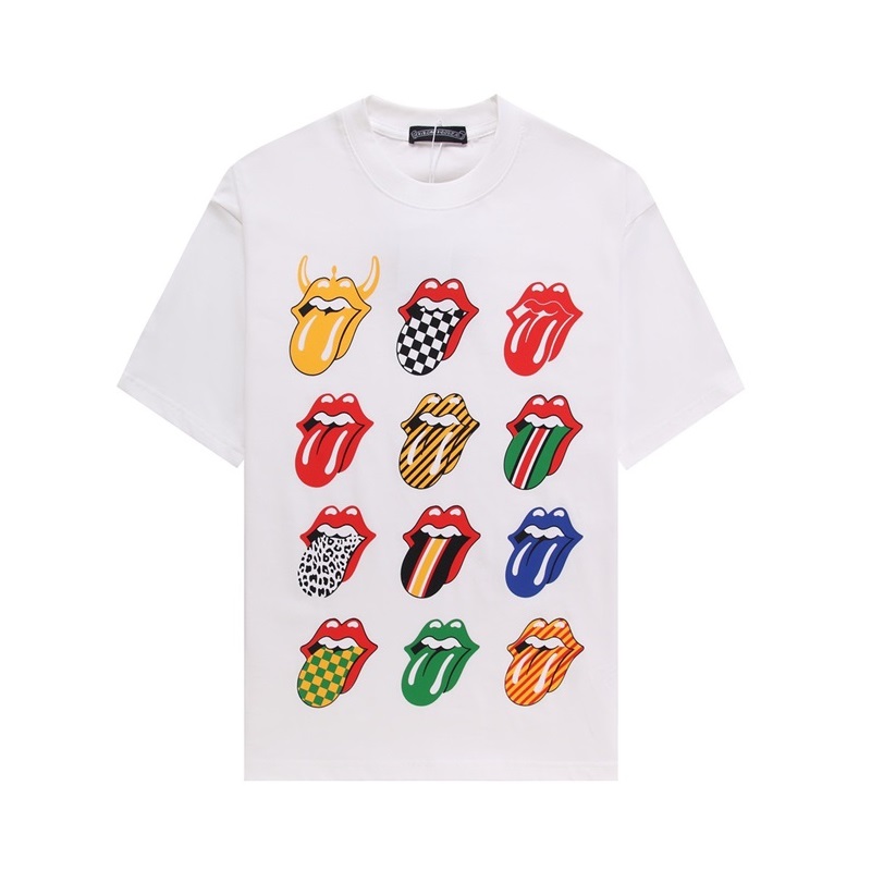 クロムハーツメンズホワイトクルーネック半袖Tシャツh86