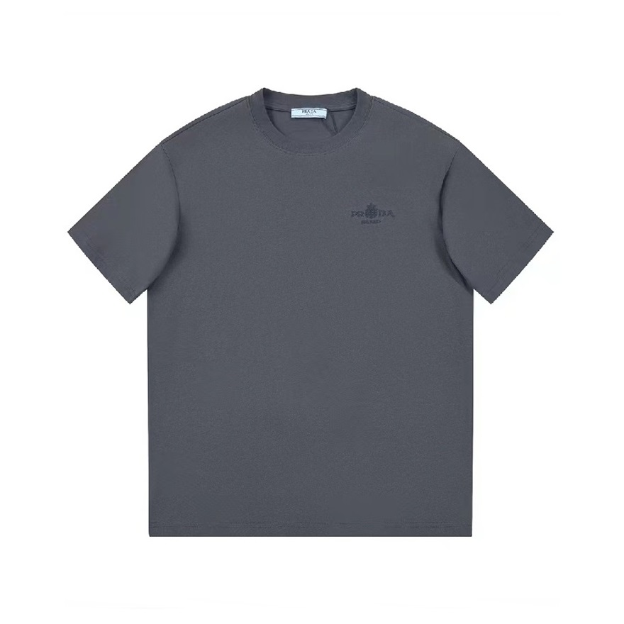 プラダメンズグレークルーネック半袖Tシャツr325