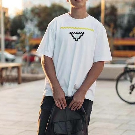 プラダメンズホワイトクルーネック半袖Tシャツr334