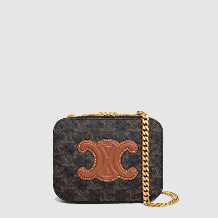 セリーヌレディースカールトリオンフチェーンボックスe107