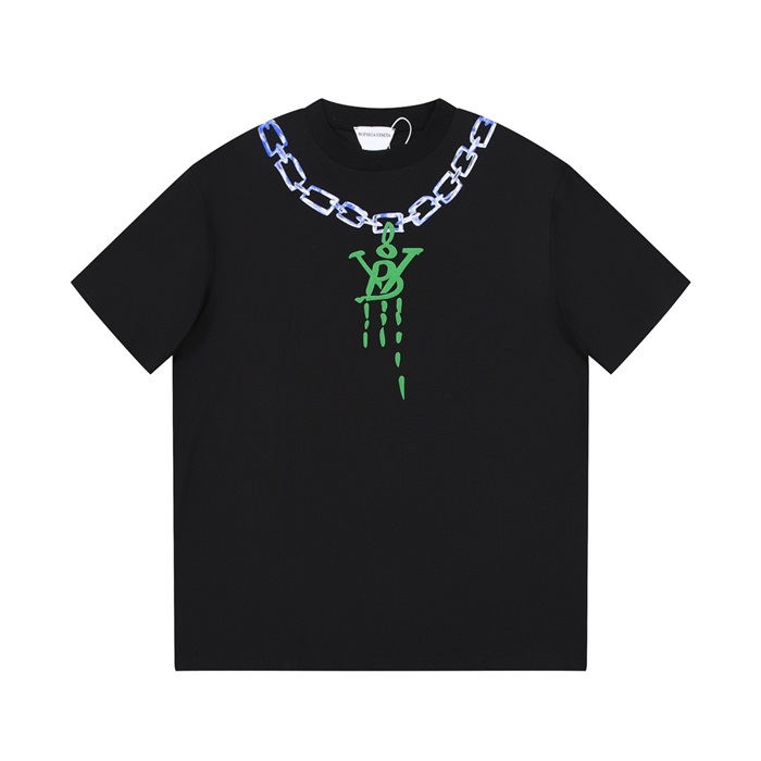 ボッテガヴェネタメンズクルーネックブラック半袖Tシャツv40