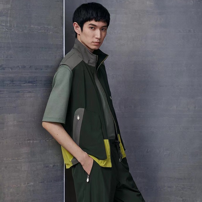 エルメスメンズカーキベストe90