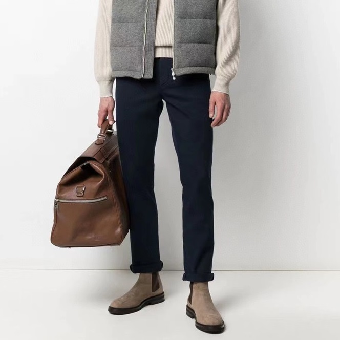 ブルネロクチネリメンズブルーパンツu36