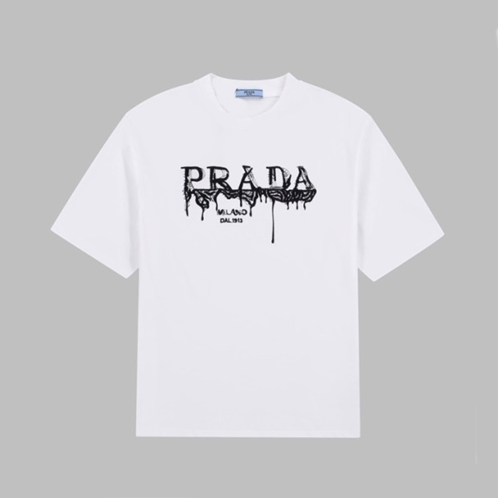 プラダメンズホワイト半袖Tシャツr349