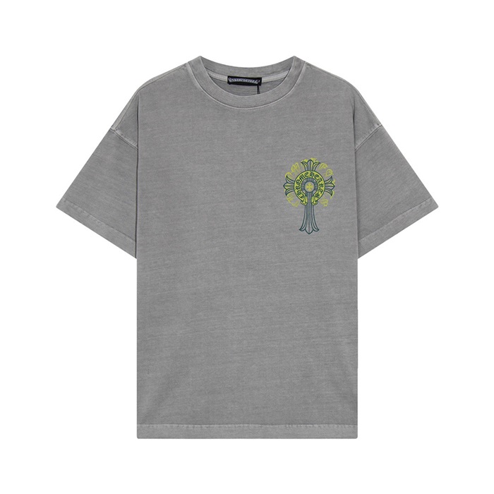 クロムハーツメンズグレークルーネック半袖Tシャツh95