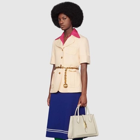 グッチレディースホワイトトートバッグu387