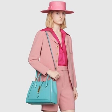 グッチレディースブルーショルダーバッグu389