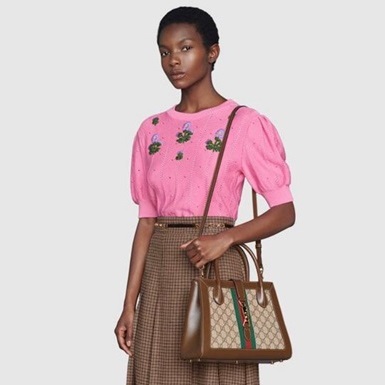 グッチレディースブラウンショルダーバッグu393