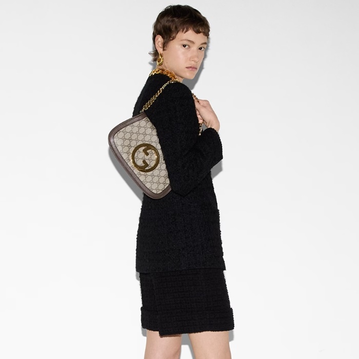 グッチレディースブラウンショルダーバッグu397