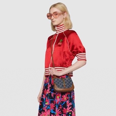 グッチレディースブルーミニバッグu400