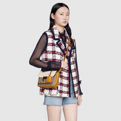 グッチレディースホワイトショルダーバッグu423