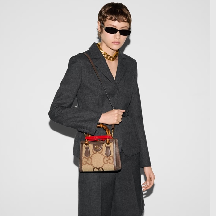 グッチレディースブラウンクロスバッグu453