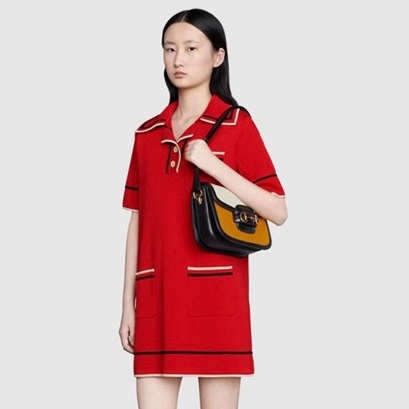 グッチレディースオレンジホースビットショルダーバッグu463