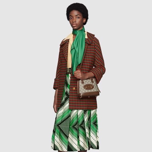 グッチレディースブラウンホースビットショルダーバッグu485