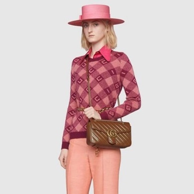 グッチレディースブラウンマーモントバッグu492