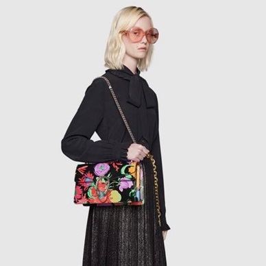 グッチレディースブラックディオニスショルダーバッグu501