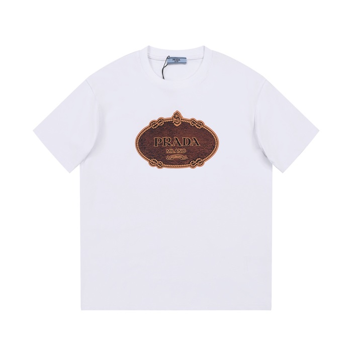 プラダメンズクルーネックホワイト半袖Tシャツr369