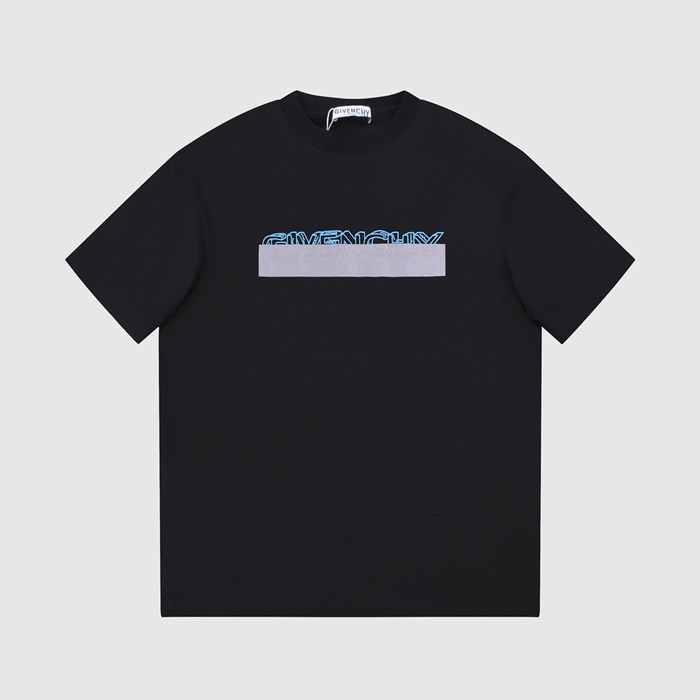 ジバンシィメンズクルーネックブラック半袖Tシャツi206