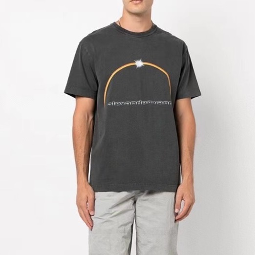 アレクサンダーワンメンズイニシャルグレー半袖Tシャツx235