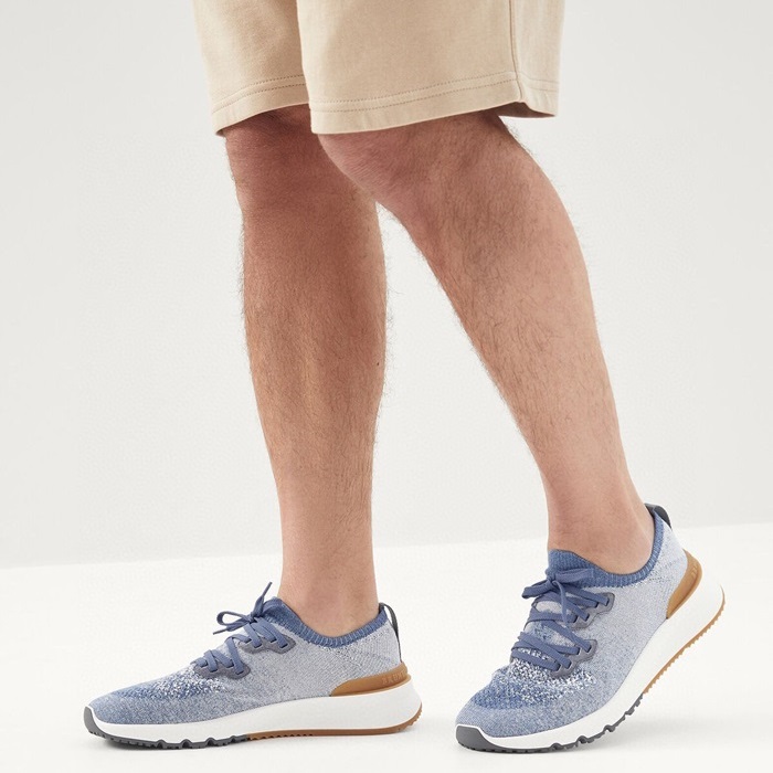 ブルネロクチネリメンズブルースニーカーu29