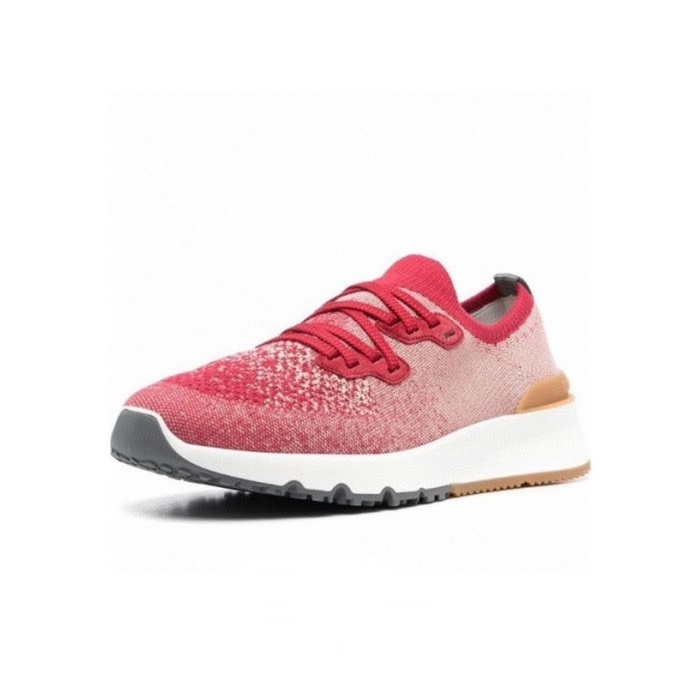 ブルネロクチネリメンズレッドスニーカーu38