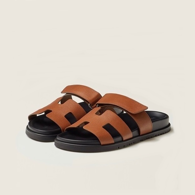 エルメスレディースキャメルスリッパe131