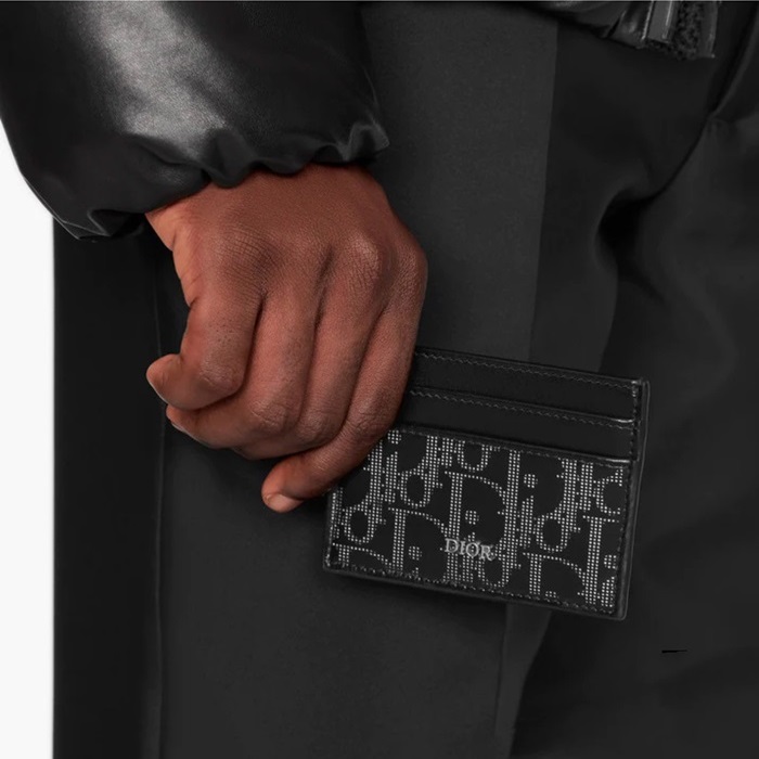 ディオールメンズブラックカードケースi371