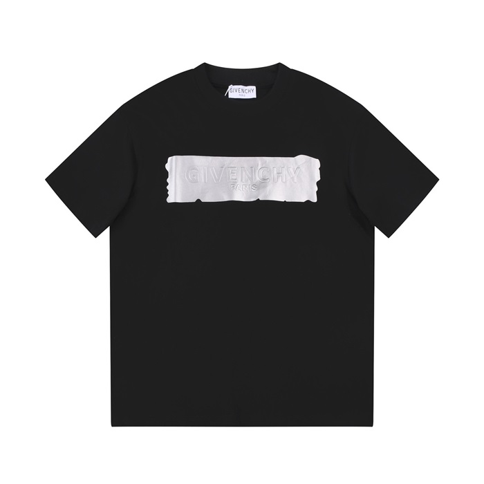 ジバンシィメンズクルーネックブラック半袖Tシャツi220