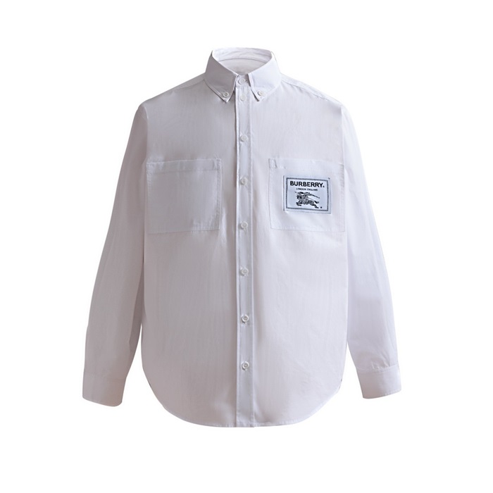 バーバリーメンズベーシックホワイトシャツu146