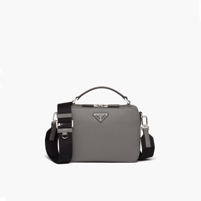 プラダメンズグレークロスバッグr301