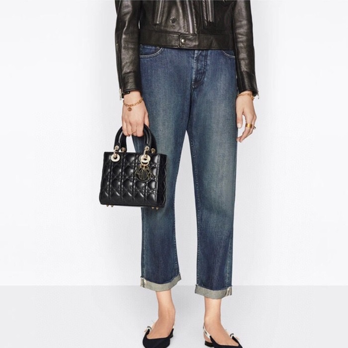 ディオールレディースブラックレディバッグi404