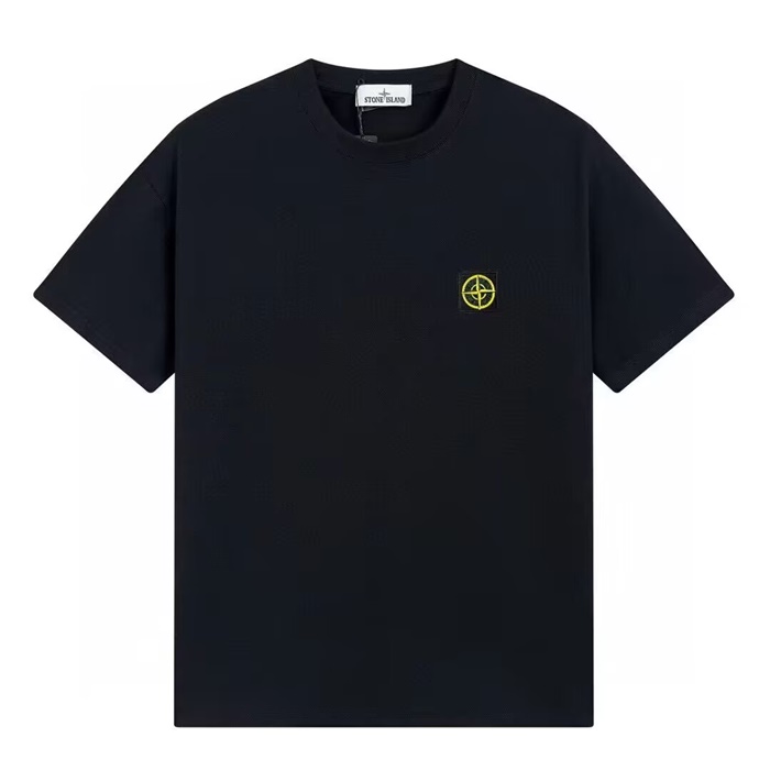 ストーンアイランドメンズグレークルーネック半袖Tシャツt53