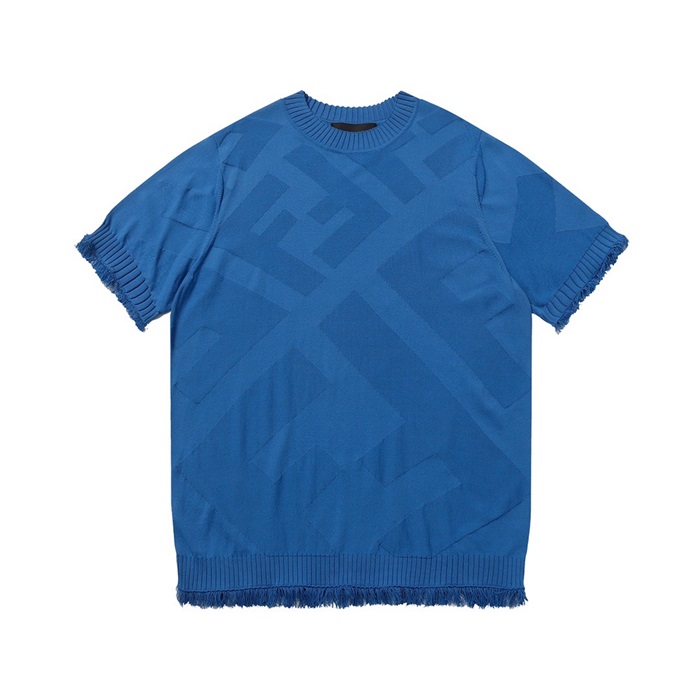 ェンディメンズブルークルーネック半袖Tシャツe91