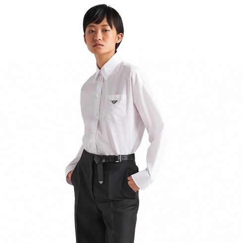 プラダレディースモダンホワイトシャツr379