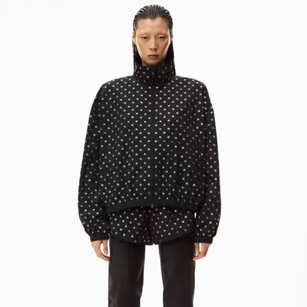 アレクサンダーワンレディースブラックカジュアルジャケットx236