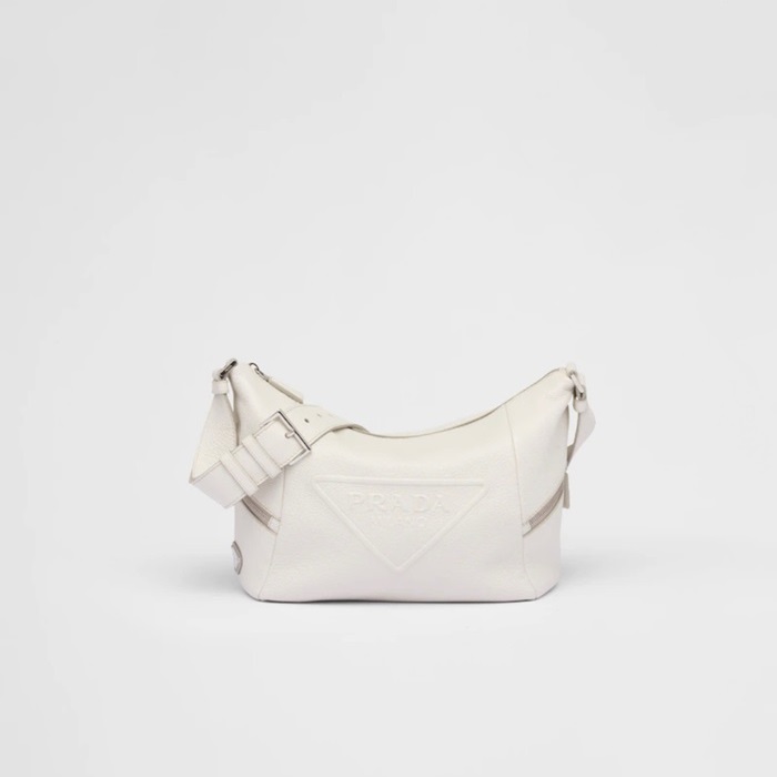 プラダメンズホワイトクロスバッグr384