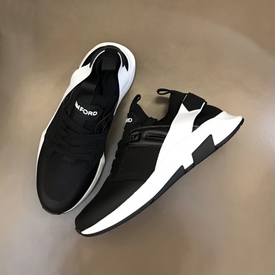 トムフォードメンズカジュアルブラックスニーカーf48