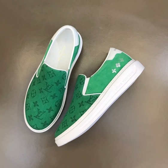 ルイヴィトンメンズモダングリーンローファーv745