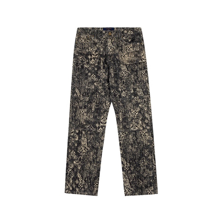 ルイヴィトンメンズブラックジーンズv767