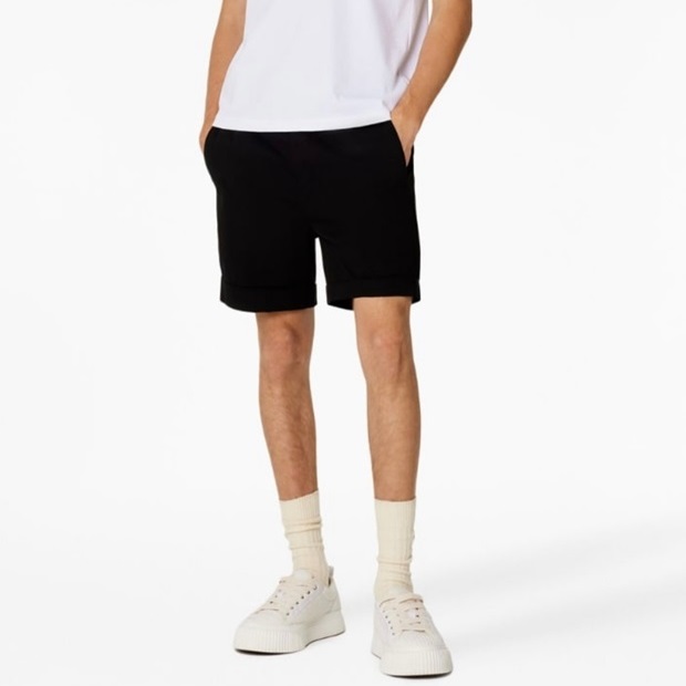 アミメンズブラックショートパンツm03