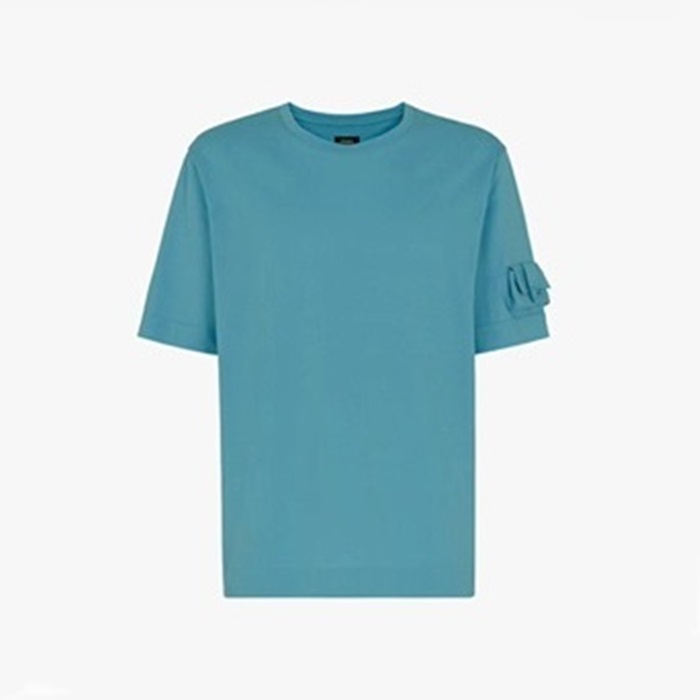 ェンディメンズブルークルーネック半袖Tシャツe99