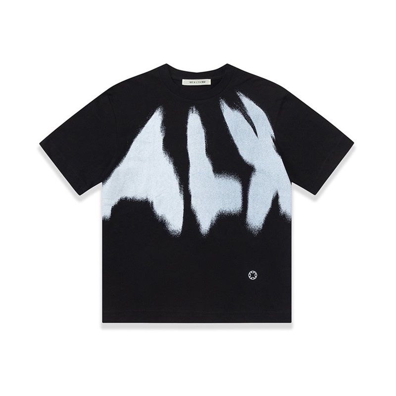 アリックスメンズトレンディブラック半袖Tシャツl02