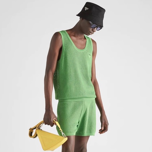 プラダメンズモダングリーンショートパンツr406